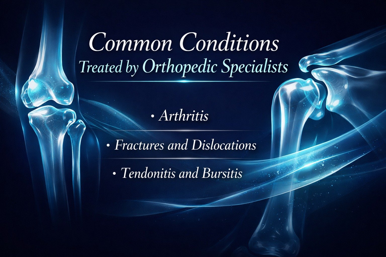 Common Conditions Treated by Orthopedic Specialists